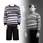 Addams Family Younger Brother Kids Cosplay Costume Vintage Boys Uniform - 1