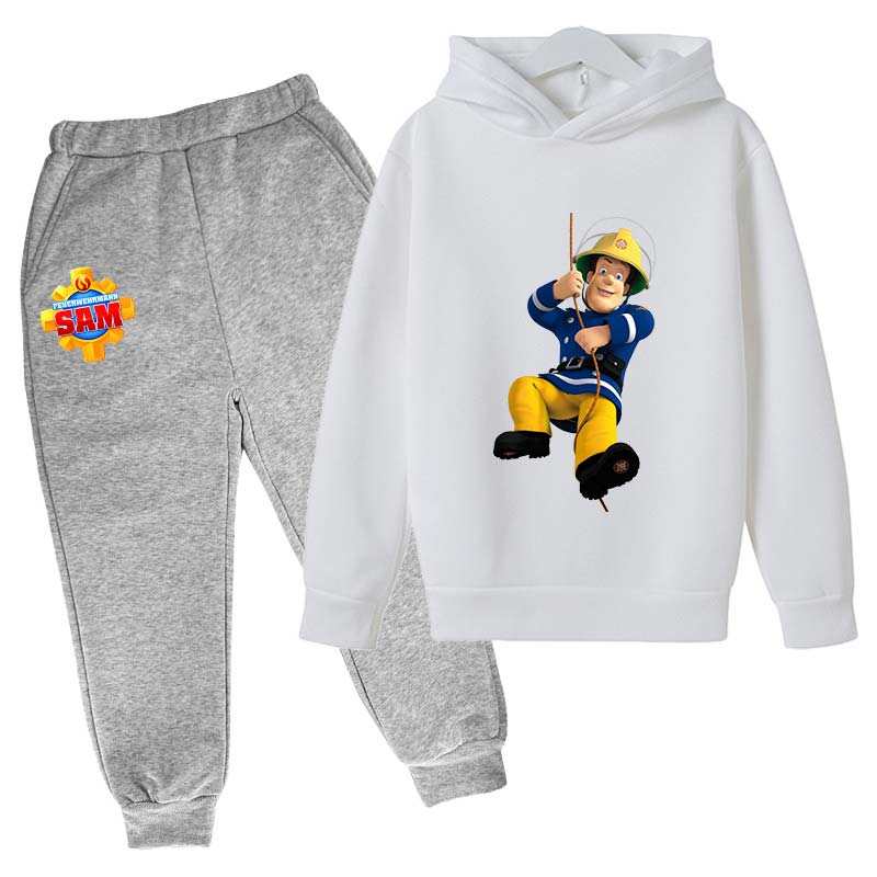 Fireman Sam Toddler Hoodie Set Casual Spring Autumn Sportswear Ages 312 - 16