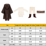 Kids Star Wars Jedi Warrior Cosplay Costume With Hooded Cloak - 6
