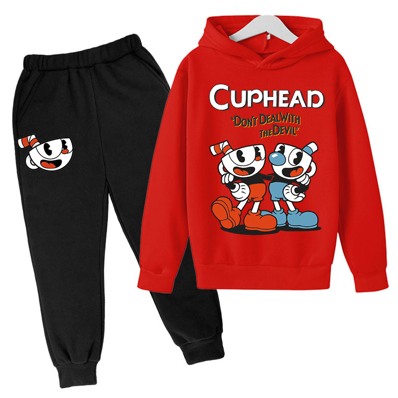 Kids Spring Cartoon Hoodie Set Advanced Fabric Sportswear For Boys Girls - 14