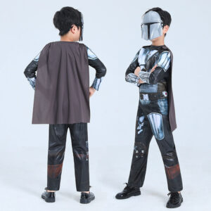 Star Wars Mandalorian Kids Cosplay Costume With Mask For Halloween - 3