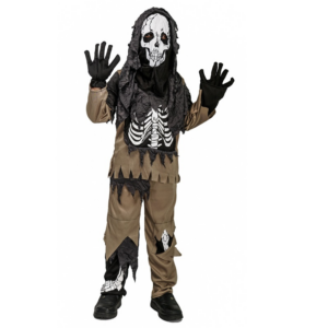 Boys Halloween Zombie Costume Kids Ghost Cosplay Party Dress Grey - 1