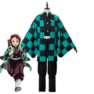 Kamado Tanjirou Demon Slayer Anime Cosplay Costume For Kids Adults - 1