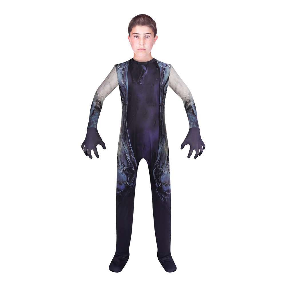 Kids Anime Jason Voorhee Full Cosplay Costume Set Halloween Horror Jumpsuit - 9