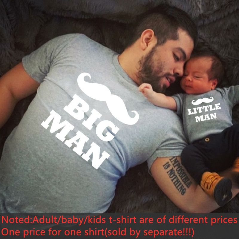 Father Son Matching Tshirts Big Little Man Outfits Fathers Day Gift - 11