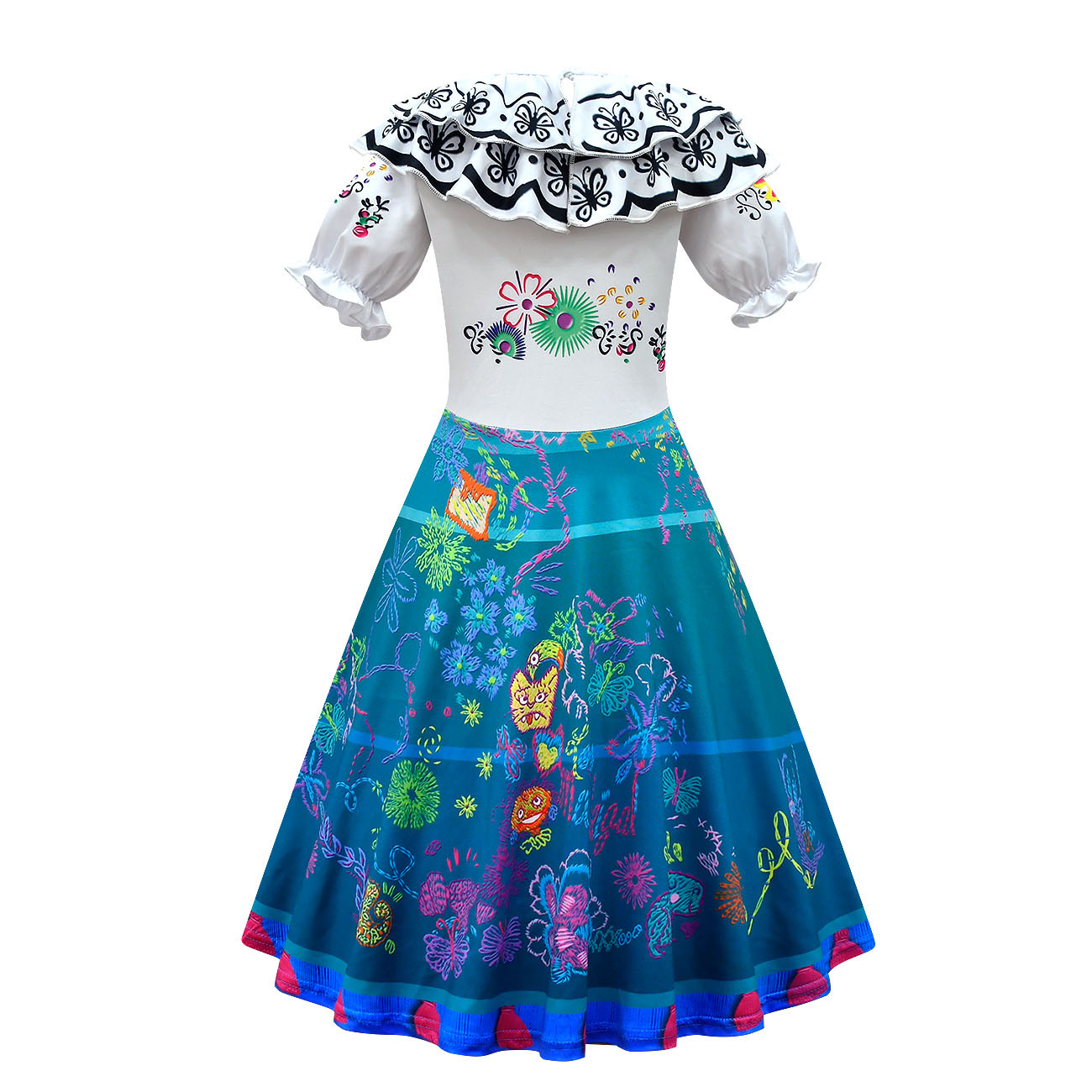 Encanto Princess Cosplay Costume Long Ruffled Dress For Girls Halloween Party - 35