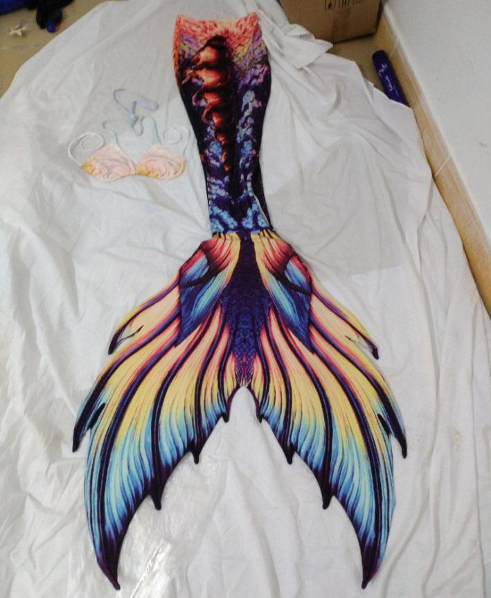 Swimmable Custom Mermaid Tail With Fins Kids Adults Swimwear Costume - 9