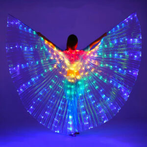 Colorful Led Belly Dance Wings For Adults And Children Halloween Costume Accessory - 1
