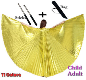 Belly Dance Isis Wings Costume Accessories For Adults Kids Women Egyptian Bollywood Oriental Style - 1