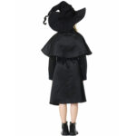 Girls Halloween Witch Costume Kids Wizard Dressup Cosplay Outfit - 4