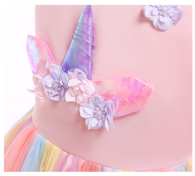 Pastel Rainbow Unicorn Tutu Dress For Girls Birthdayhalloween Costume - 24