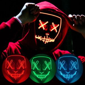 Led Light Up Purge Halloween Mask For Cosplay Masquerade Parties - 1