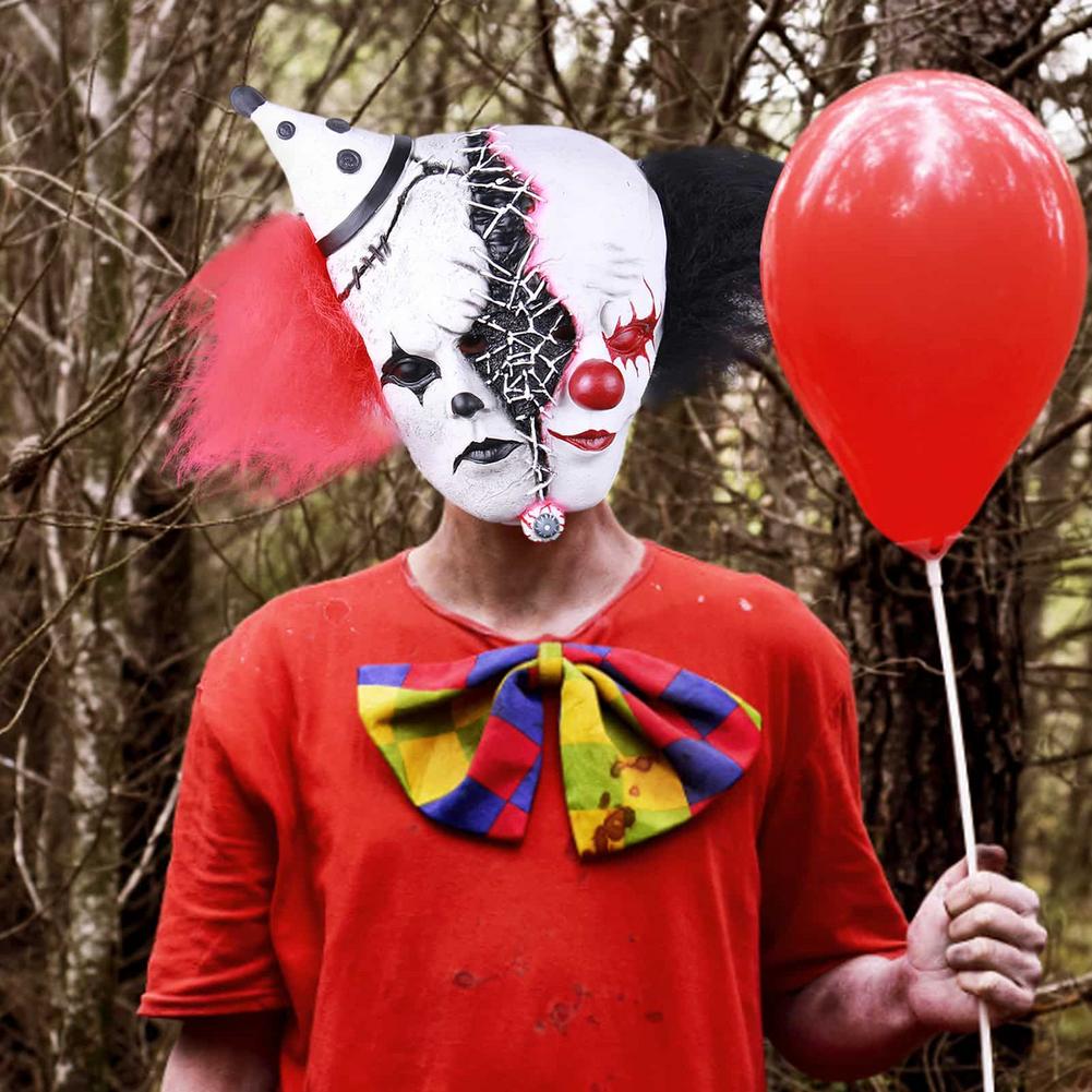 Doubleheaded Clown Joker Latex Mask For Halloween Cosplay Horror Party Prop - 11