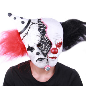Doubleheaded Clown Joker Latex Mask For Halloween Cosplay Horror Party Prop - 2