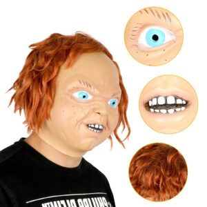 Chucky Horror Movie Latex Mask For Halloween Cosplay Scary Full Face Helmet - 1