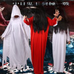 Halloween Masquerade Sadako Cosplay Costume With Wig Terror Bride Gown For Women - 6