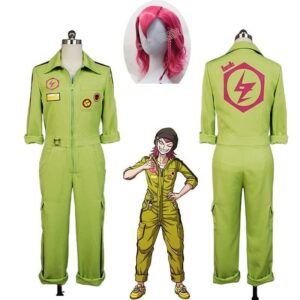 Super Danganronpa Kazuichi Souda Cosplay Costume Set With Wig Hat - 1