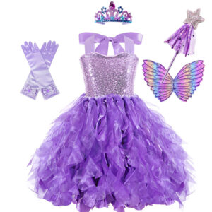 Girls Unicorn Princess Dress Double Layered Tutu For Christmas Halloween Birthday - 4