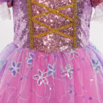 Disney Tangled Rapunzel Sequin Costume For Girls Kids Party Dress - 5