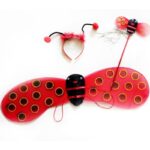 4pcs Kids Fairy Costume Set Glitter Wings Tutu Skirt Wand Headband - 2