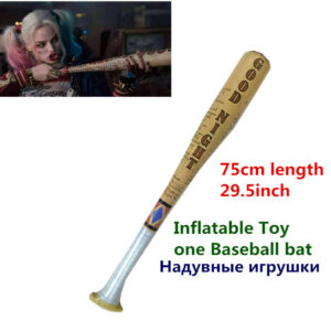 Harley Quinn Kids Cosplay Costume Set Jacket Wig Baseball Bat Outfit - 3