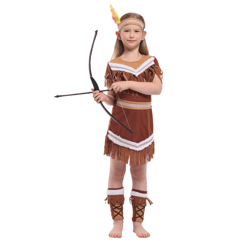 Pocahontas Huntress Halloween Costume For Women And Girls Purim Party Dress - 10