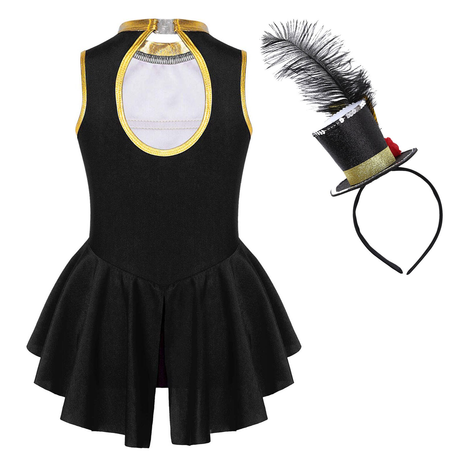 Girls Circus Ringmaster Costume Halloween Cosplay Ballet Dancewear Leotard - 59