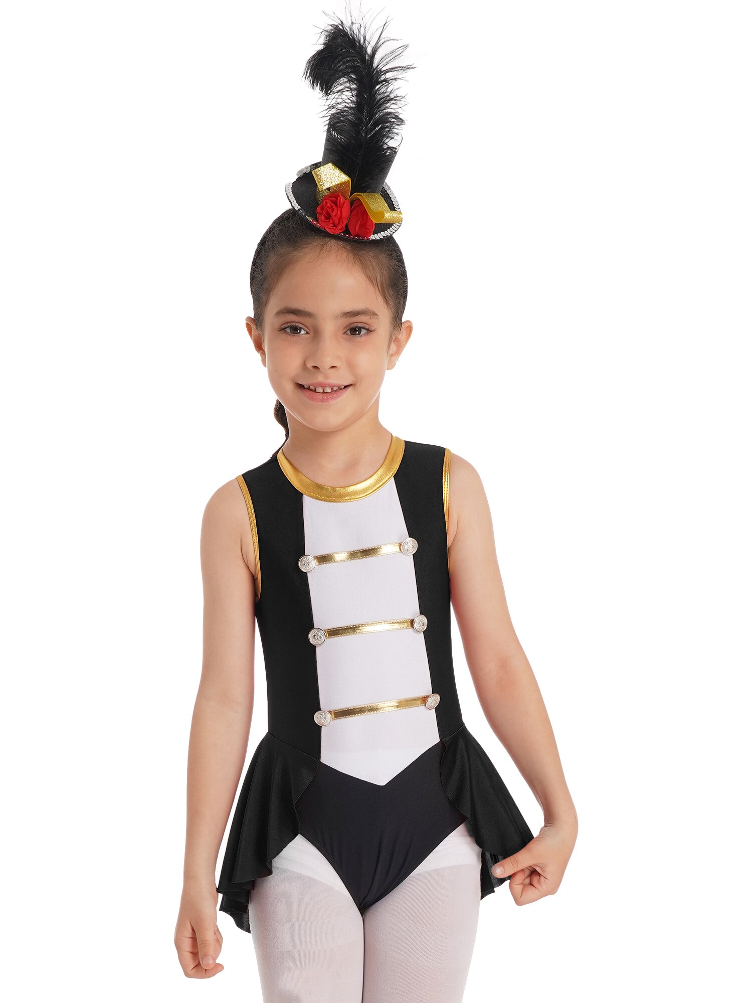 Girls Circus Ringmaster Costume Halloween Cosplay Ballet Dancewear Leotard - 63