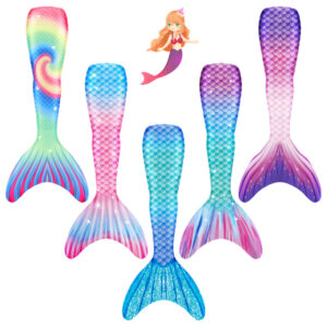 Xintx Swimmable Mermaid Tails For Kids Adults Summer Swim Dress - 1