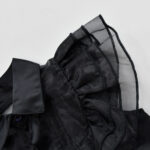 Wednesday Addams Girls Black Gothic Cosplay Dress Halloween Costume - 5