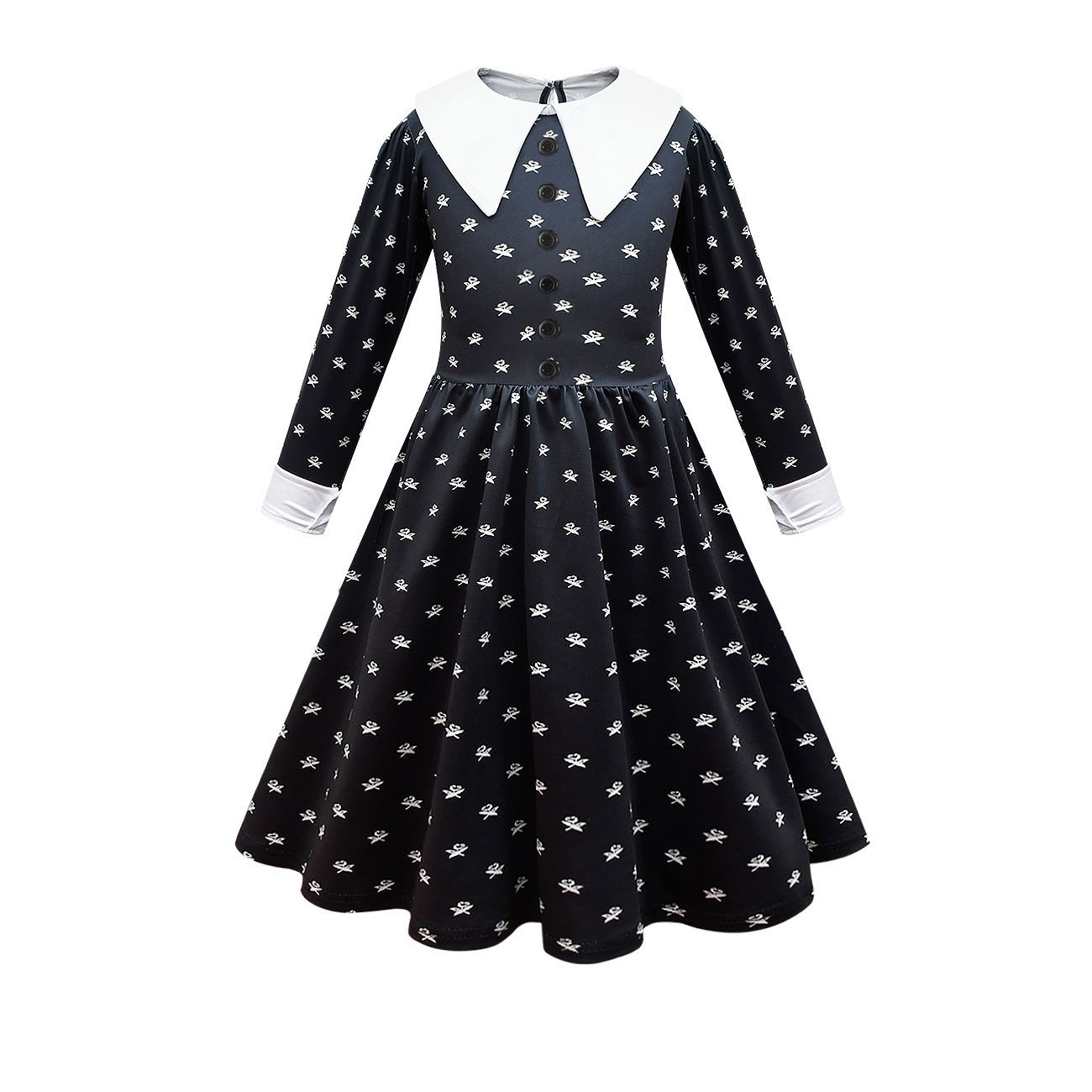 Wednesday Addams Kids Cosplay Costume Mesh Party Dress 310 Years - 41