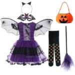 Kids Halloween Vampire Princess Costume Baby Girl Witch Cosplay Dress - 1