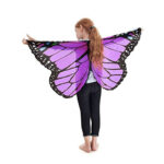 Kids Fairy Tale Princess Cosplay Costume With Butterfly Wings Scarf Wrap - 3