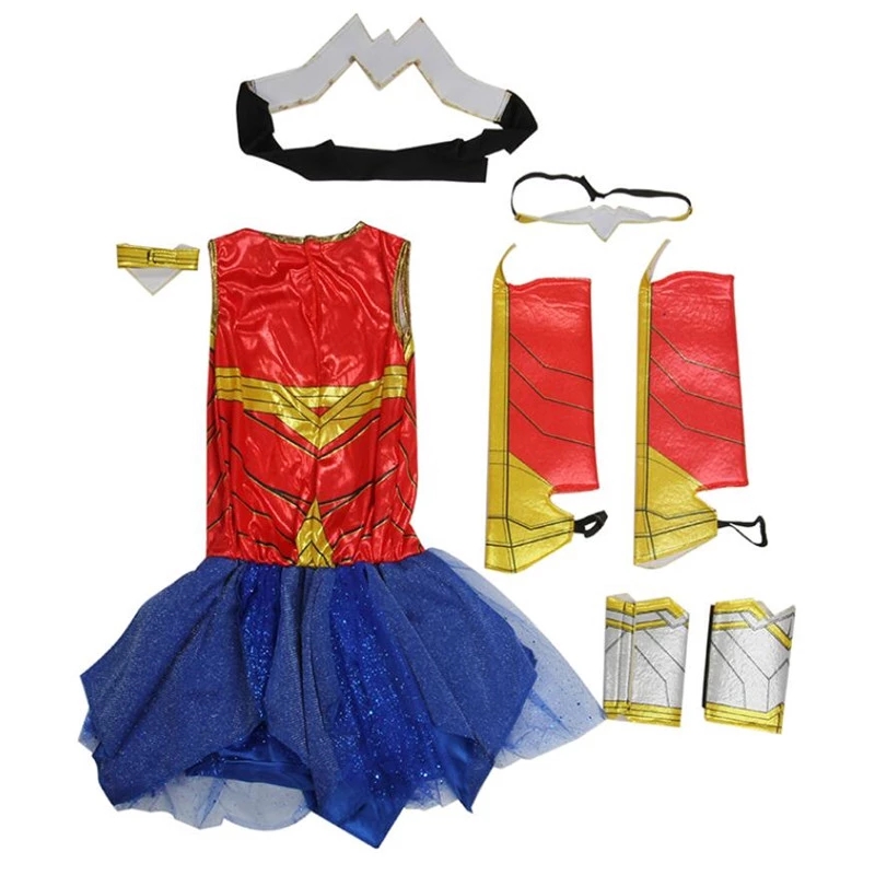 Kids Princess Diana Halloween Costume Girls Superhero Dressup With Lasso - 11