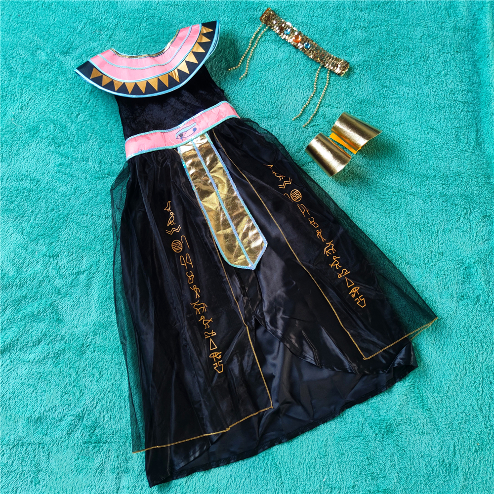 Girls Cleopatra Costume Ancient Egyptian Queen Kids Dress - 23