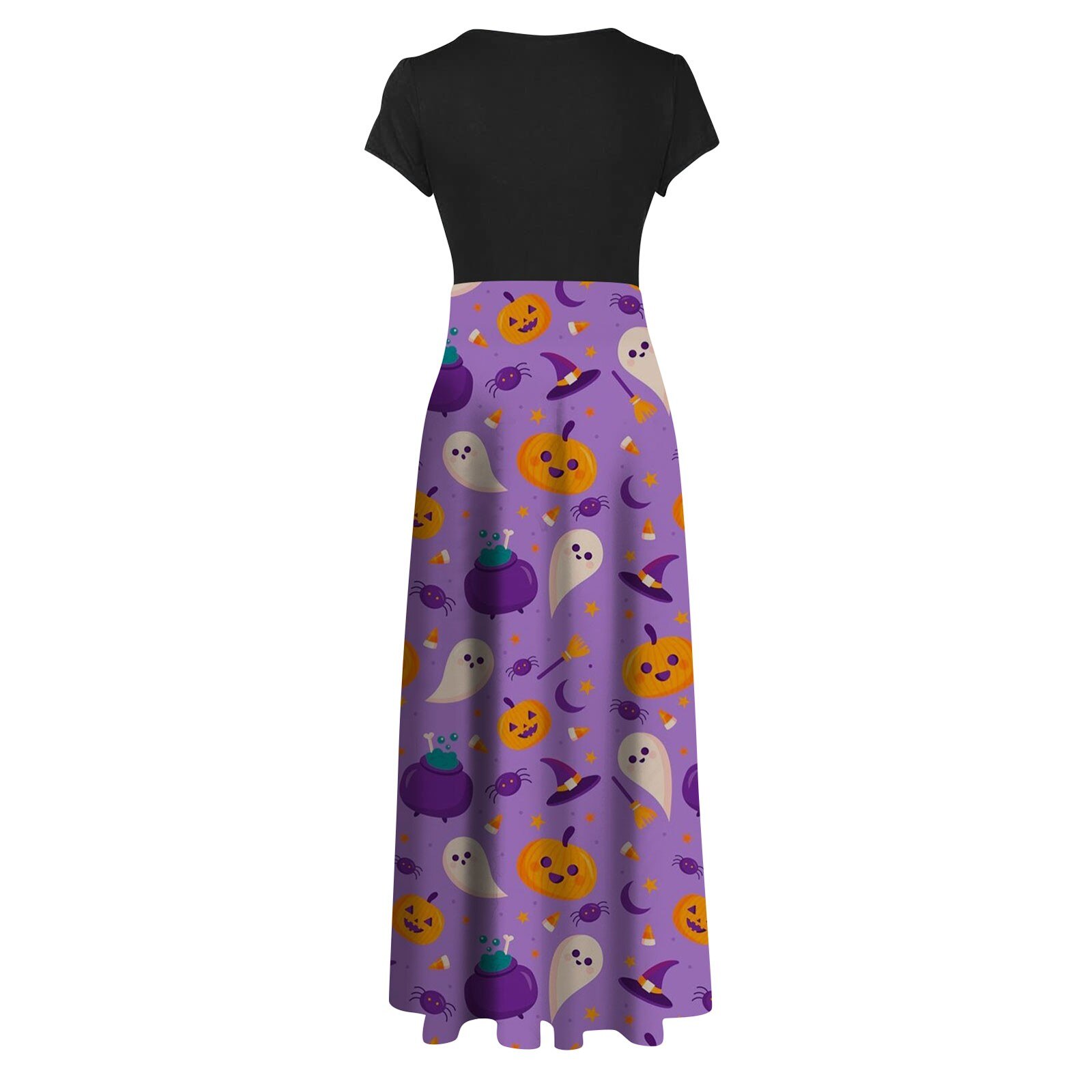 Womens Plus Size Halloween Vintage Dress Casual Round Neck Shortsleeved - 17