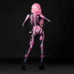 Sexy Skeleton 3d Print Halloween Cosplay Jumpsuit For Women And Girls - 6