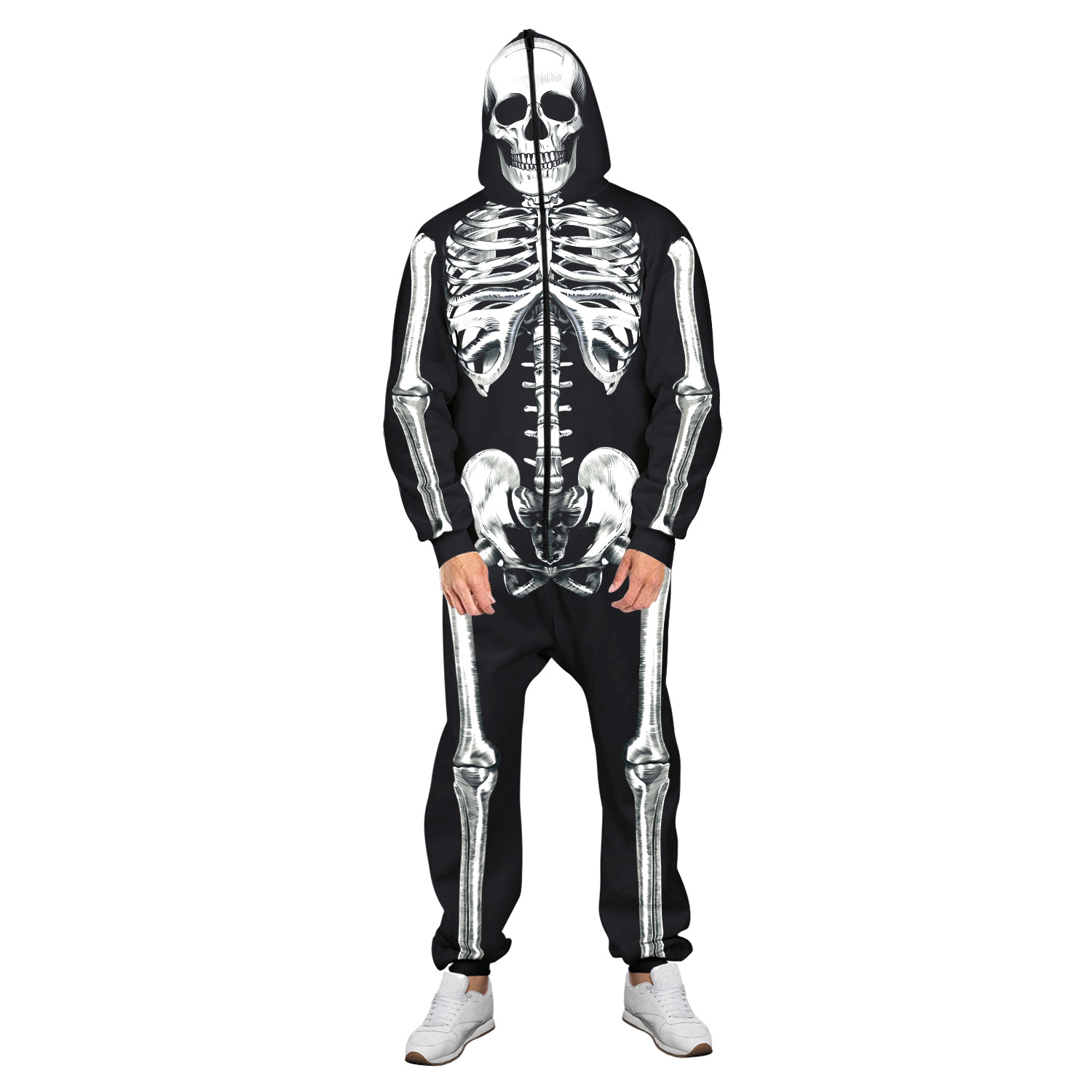 Unisex Adult Skeleton Halloween Cosplay Costume With Mask Day Of The Dead - 33
