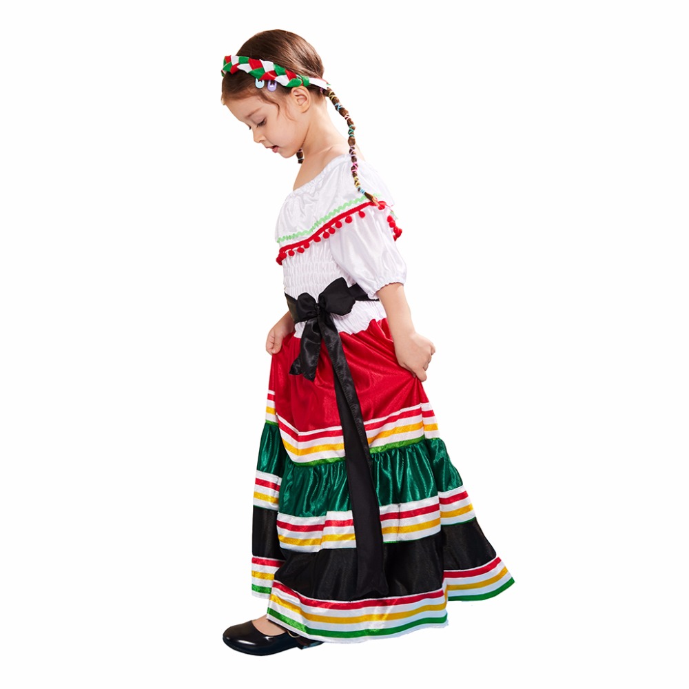 Mexican Traditional Carnival Dress For Women Kids Halloween Costume - 19