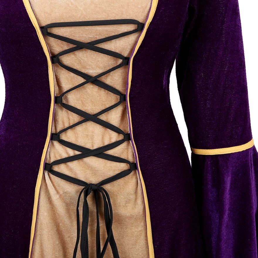 Deluxe Velvet Renaissance Dress Victorian Medieval Plus Size Halloween Costume - 16