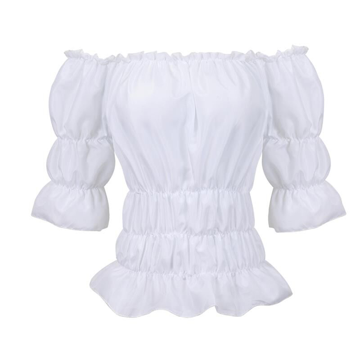 Steampunk Pirate Medieval Cosplay Offshoulder Womens Renaissance Blouse - 35