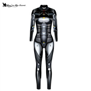 Steampunk Zentai Bodysuit Futuristic Tech Halloween Cosplay Costume - 6