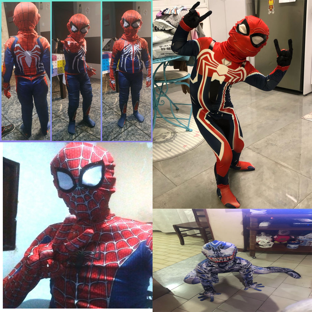 Spiderman Anime Costume For Kids Adults Superhero Halloween Bodysuit - 6