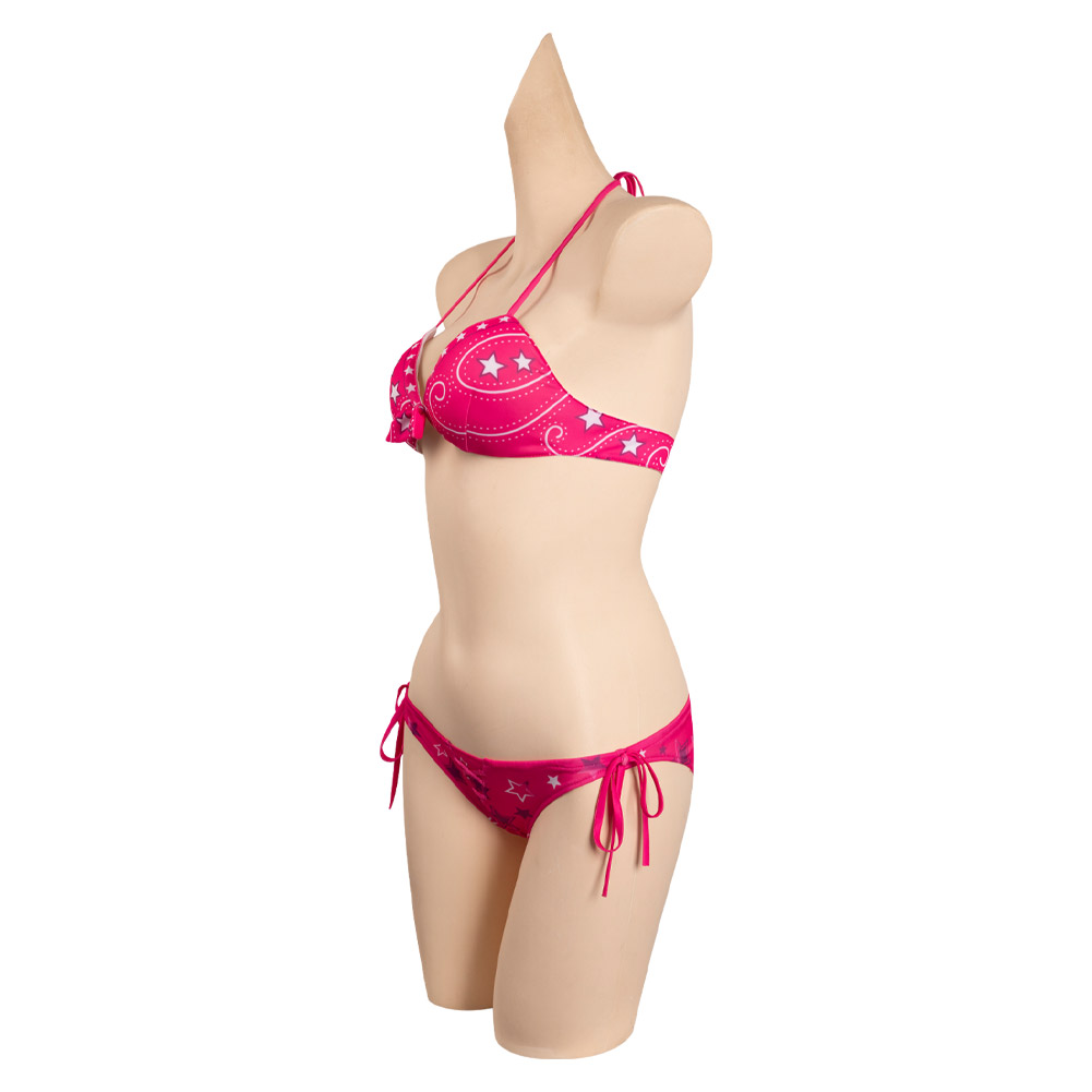 Barbie Movie Cosplay Costume Kawaii Pink Plaid Dress For Women - 16