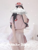 Sexy Pink Nurse Cosplay Costume Erotic Doctor Role Play Lingerie Plus Size - 4