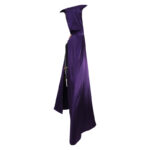 Teen Titans Raven Cosplay Costume Black Bodysuit Purple Hooded Cloak - 2