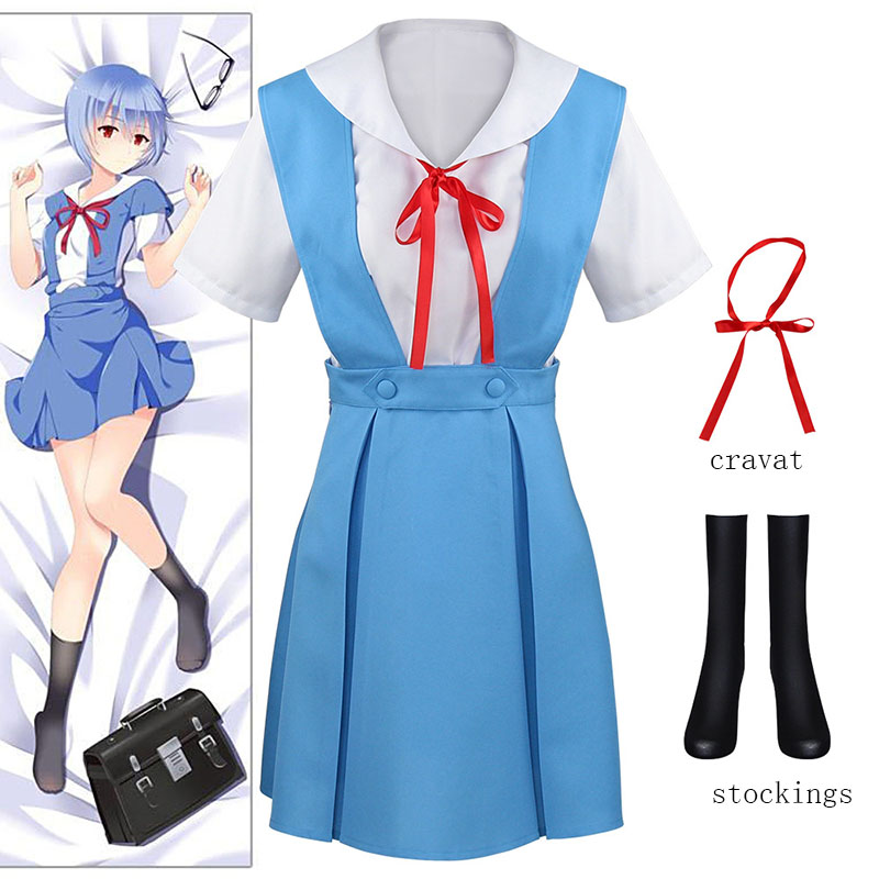 Anime Asuka Langley Rei Ayanami Halloween Cosplay School Uniform Costume - 13