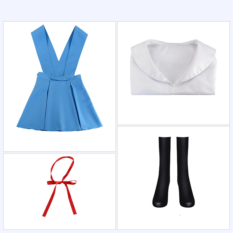 Anime Asuka Langley Rei Ayanami Halloween Cosplay School Uniform Costume - 20