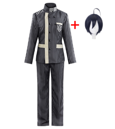 Saihara Shuichi Danganronpa Cosplay Costume With Wig Hat Anime Mens Uniform 150185cm - 11