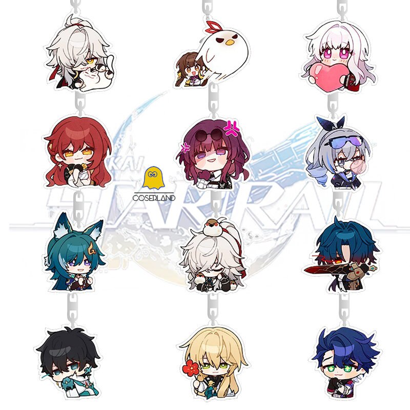 Honkai Star Rail Himeko Kafka Blade Keychain Silver Wolf Astral Express Accessory - 8
